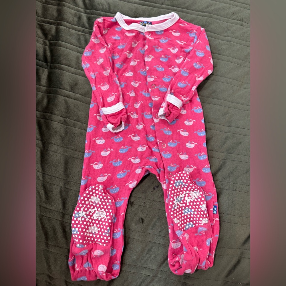 Bamboo Kickee Pants Whale Pajamas